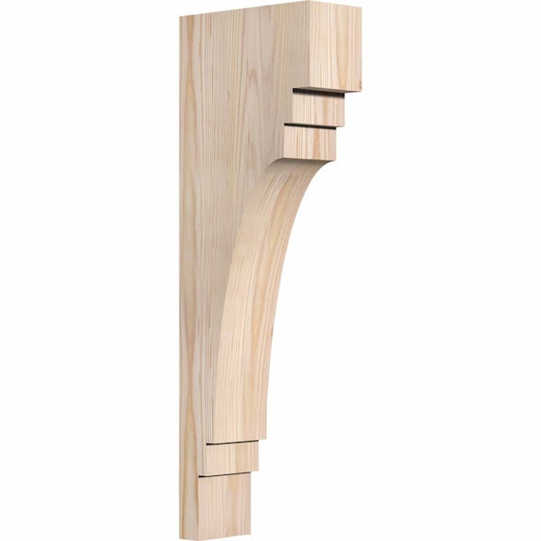 Ekena Millwork Pescadero Smooth Corbel, Douglas Fir, 3 1/2"W x 8"D x 24"H COR04X08X24PEC00SDF - main